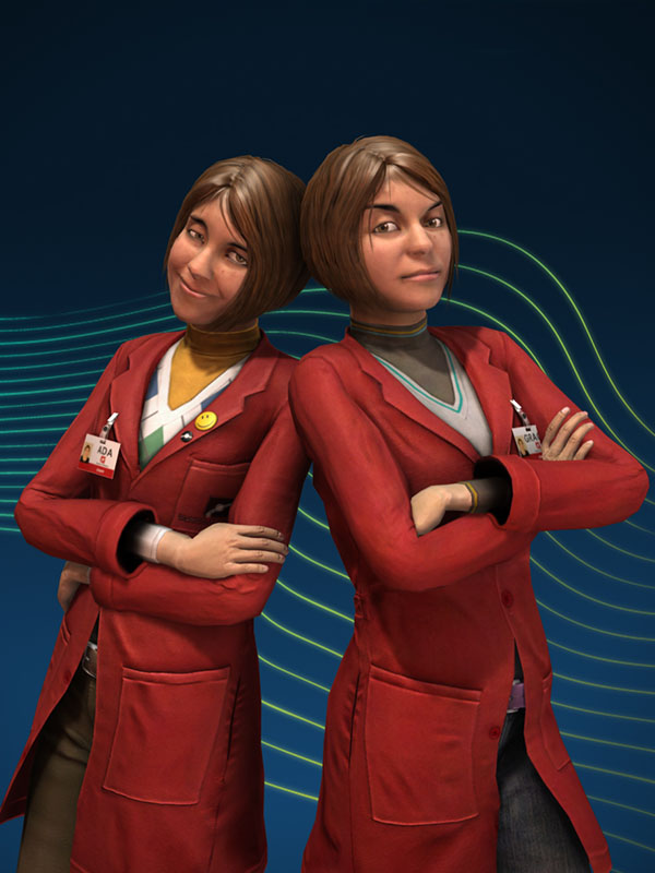 Two virtual assistant named Ada and Grace