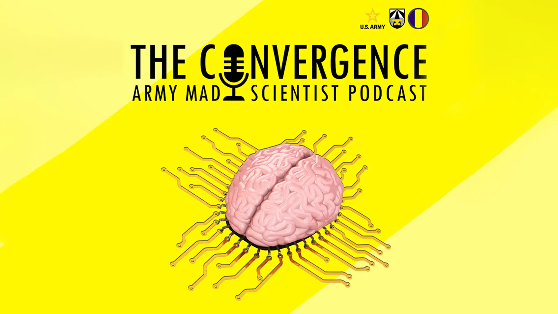 The Convergence podcast logo with yellow background